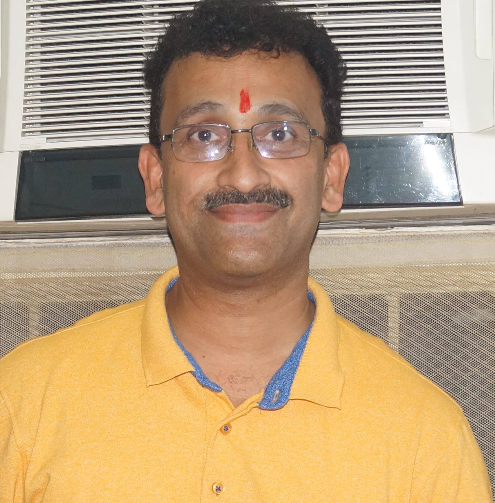 Portrait of Atul Moghe, musician and supporter of Indian classical arts